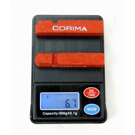 Corima - Coppia pattini freno rossi Direct Mount CORIMA 2.0 per cerchi in carbonio 7g