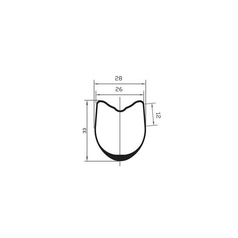 Ruote strada carbonio ROCKYROAD 33 TUBULAR / Extralite MRC01 1.083g