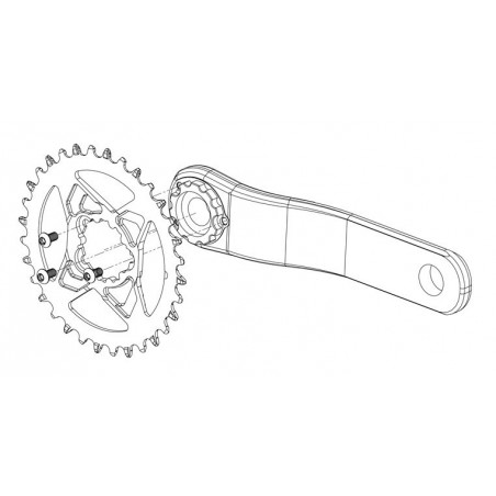 Carbon Ti - Chainring -DirectRingX-Truvativ Offset 3 mm  30t 32t 34t 34t from 49g