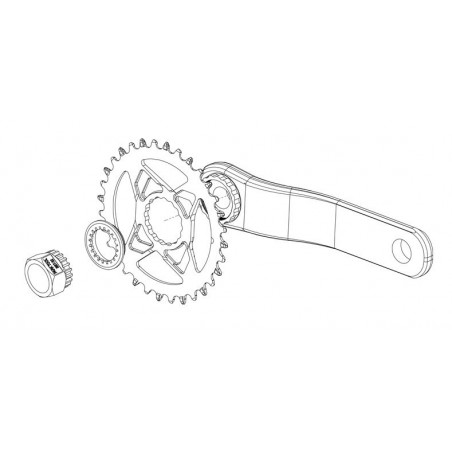 Carbon Ti - Chainring X-DirectRing X-Cinch 30t 32t 34t 36t from 49g