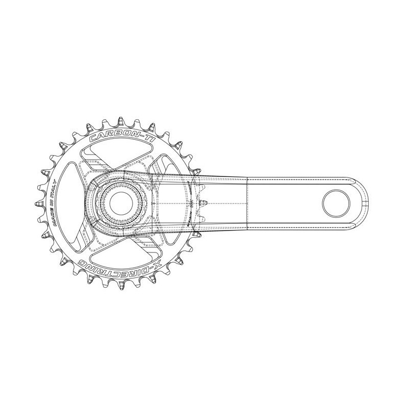 Carbon Ti - Chainring X-DirectRing X-Cinch 30t...