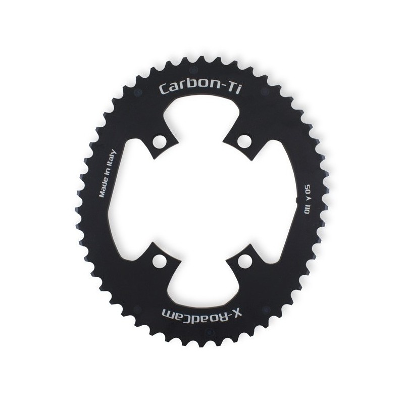 Carbon Ti - X-RoadCam 50 x 110 BCD 4 arms chainring from 121g
