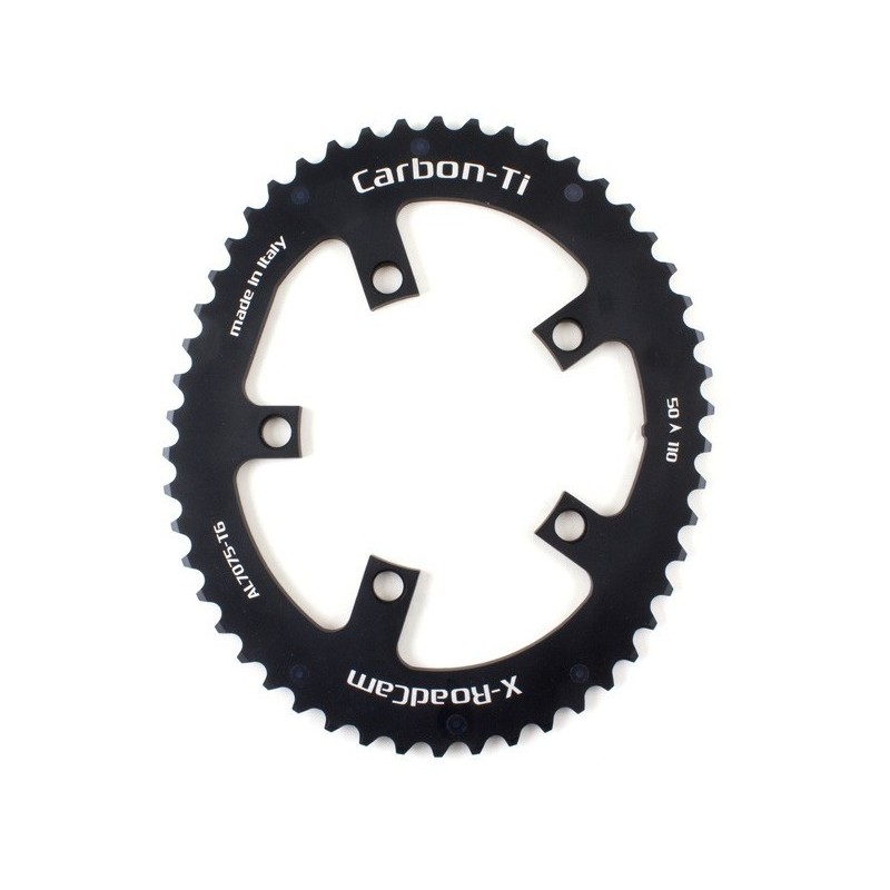 Carbon Ti - X-RoadCam 50 x 110 BCD chainring from 113g