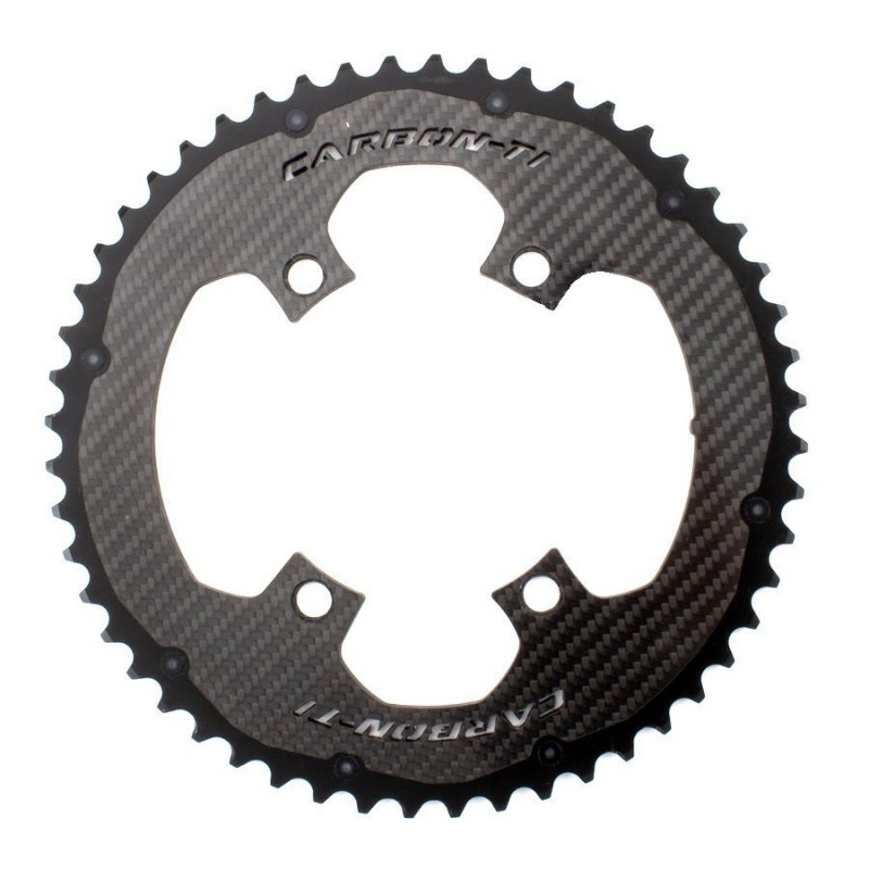 Carbon-Ti - X-CarboRing carbon/aluminium 110 BCD 4 arms outer chainring from 79g