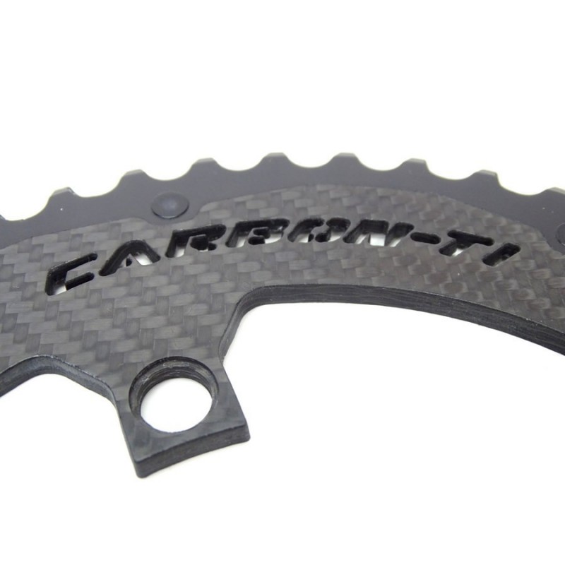 Carbon-Ti X-CarboRing EVO DA9100 Corona esterna superleggera in carbonio/ergal 110 BCD 4 bracci da 99g
