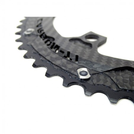 Carbon-Ti X-CarboRing EVO DA9100 superlight carbon/ergal outer chainring 110 BCD 4 arms from 99g