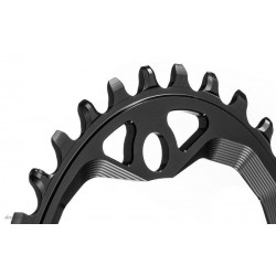 AbsoluteBlack - Monocorona OVAL 104 BCD Nero solo Shimano... 2