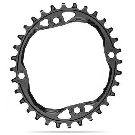 AbsoluteBlack - OVAL 104BCD Chainring for 12spd Shimano Hyperglide+ chain Black from 41g