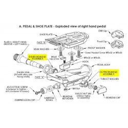 Keywin - CRM Carbon Bearing Kit for single pedal 5.3g 2
