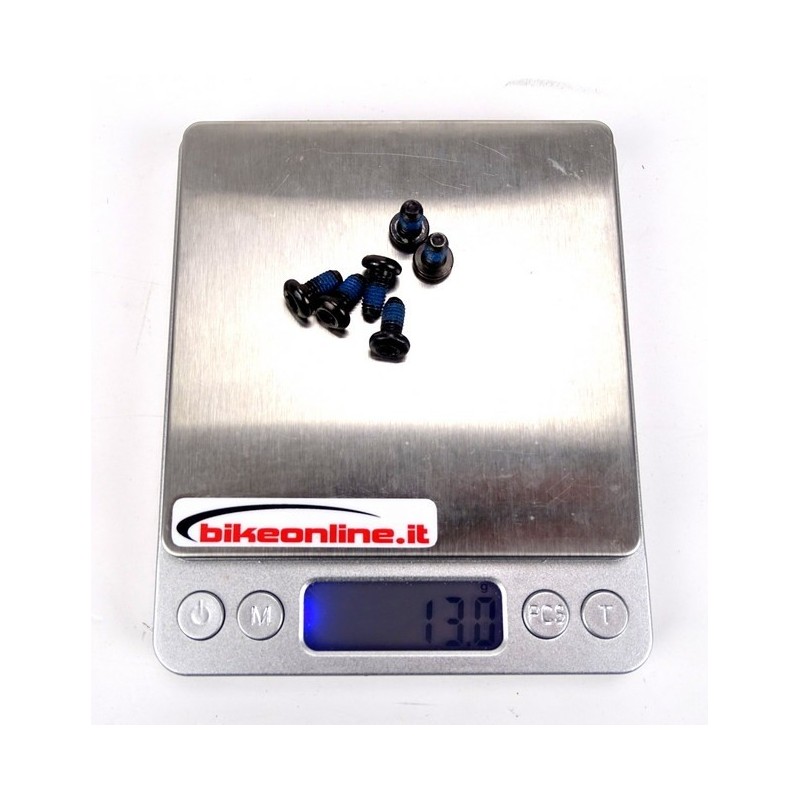 Ashima - Viti fissaggio disco freno in acciaio colore nero 13g_peso sulla bilancia