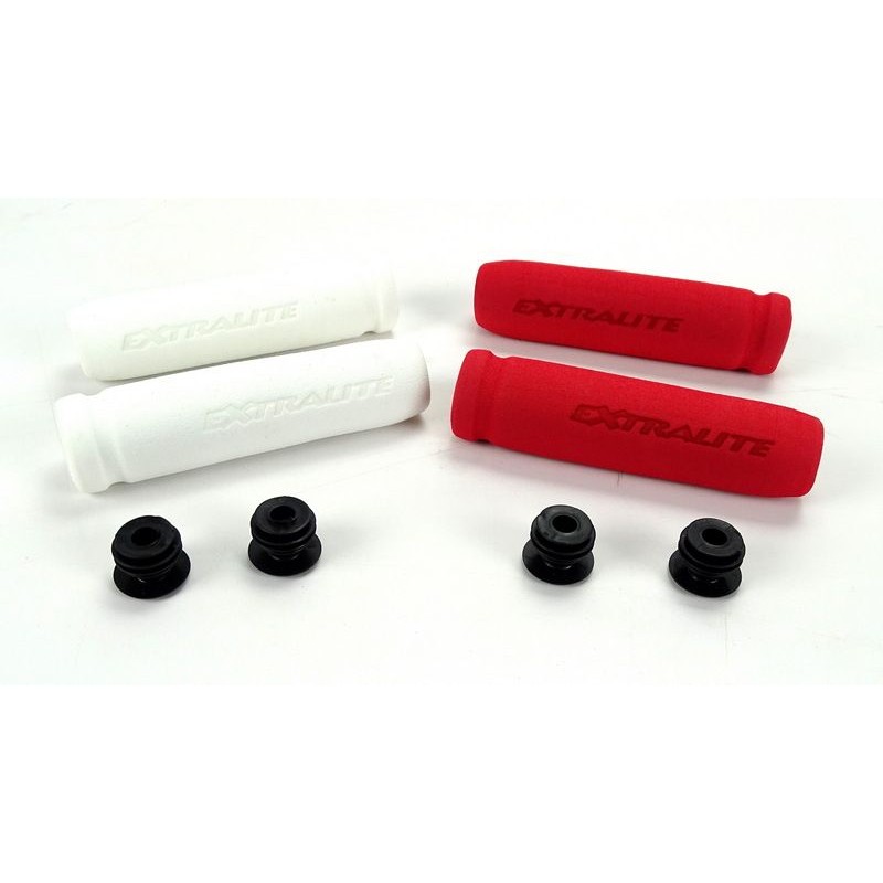 Extralite 4 Coppie di manopole HYPERGRIPS - 2 rosse + 2 bianche 3.9g + 3.9g