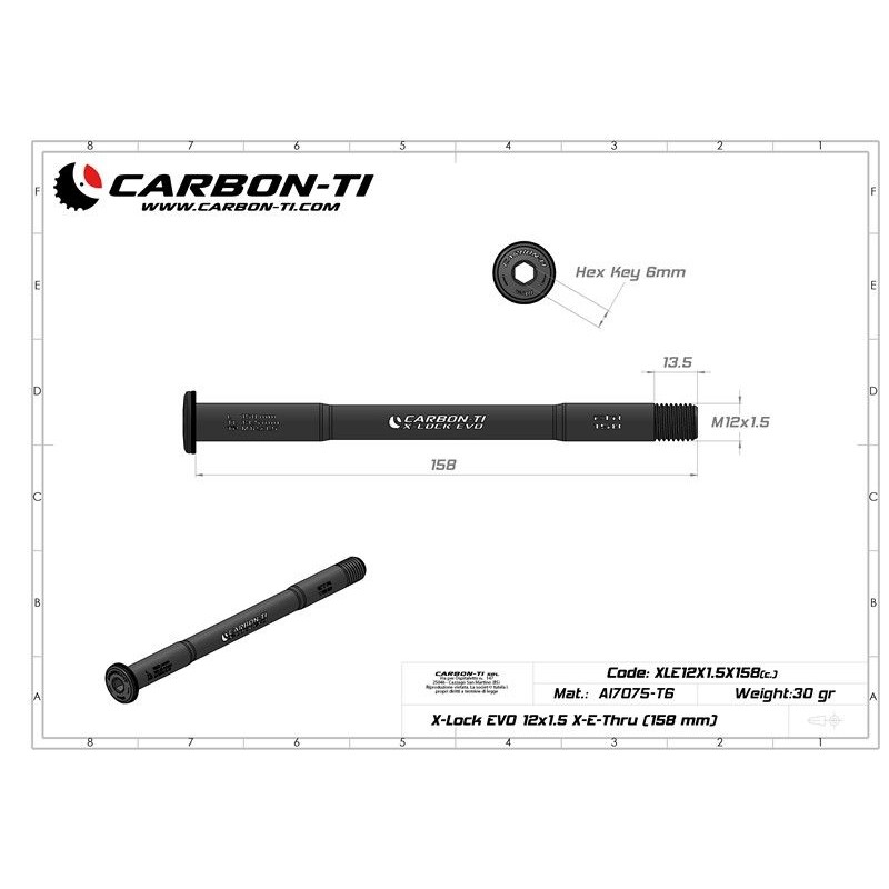 Carbon Ti - X-Lock EVO 12x1.5 X-E-Thru (158 mm)...