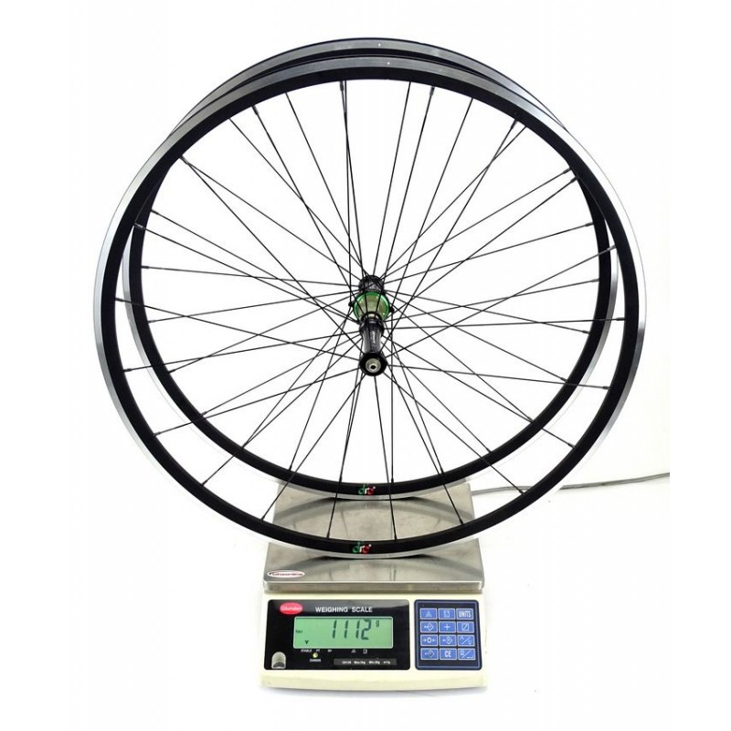Ruote strada alluminio DRC KTC 380 clincher / Extralite CyberFront SP/CyberRear SP 1.115g
