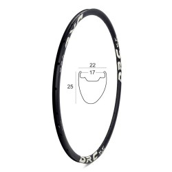 DRC - Cerchio in alluminio KF 725 disco corsa 28" 440g