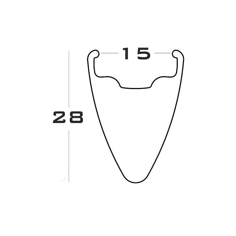 DRC - Cerchio in alluminio PISTA XC 28" 538g