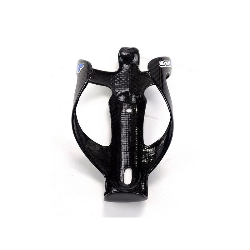 WR COMPOSITI - WRB bottle cage in white carbon / blue logo 22g