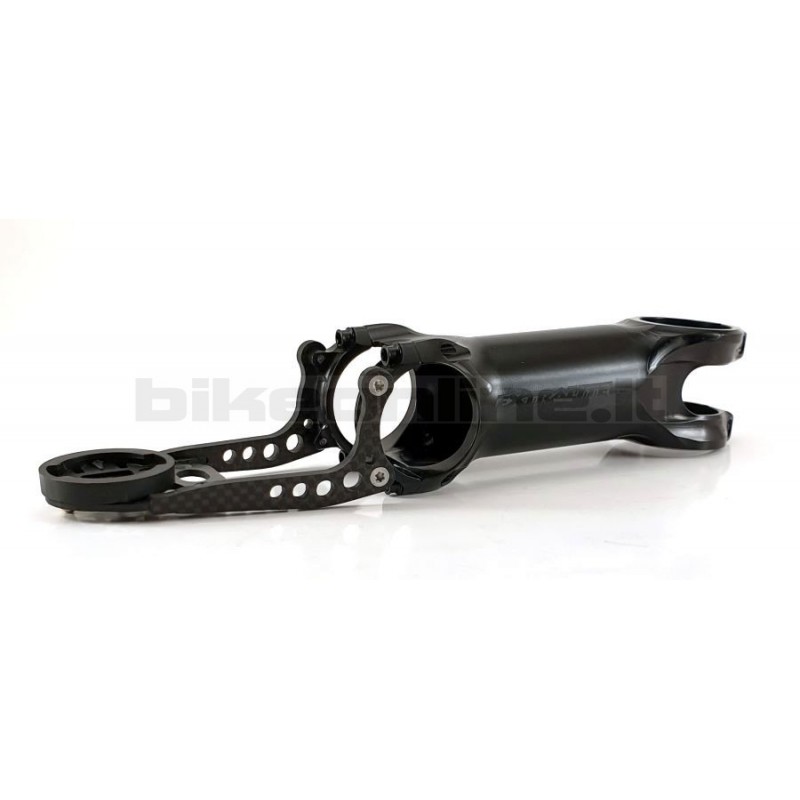 Extralite HyperStem Stealth 0 ° 40mm stem with black screws 54g the lightest in the world CH-02 + GoPro mount