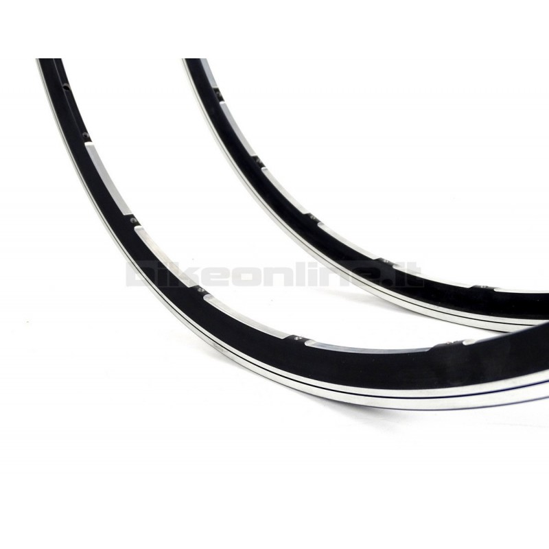 DRC - Pair of aluminum rims DRC AXY Light offset rear clincher 417g + 435g