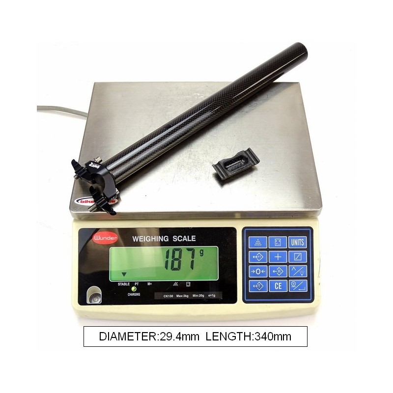 WR COMPOSITI - RS 4mm seatback lightweight carbon seatpost with an aluminum alloy head from 185g