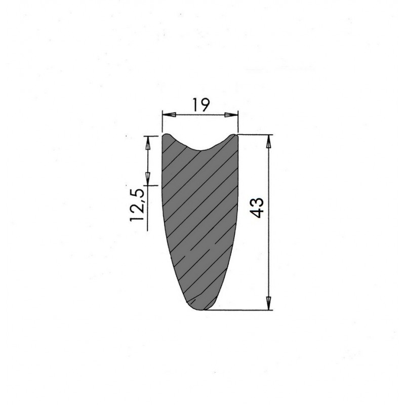 Ruote strada carbonio WR Compositi T43 tubular / WR Compositi Corsa 1.226g