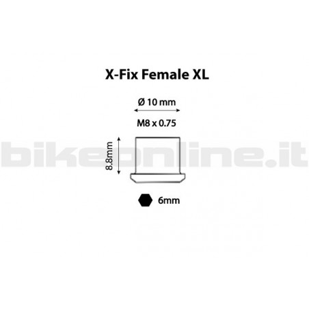 Carbon Ti - Bussola corona X-Fix Female XL 0.5g