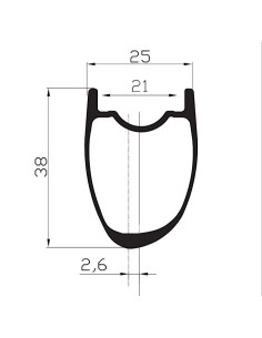 Ruote carbonio ROCKYROAD 39C DISC COPERTONCINO /... 2