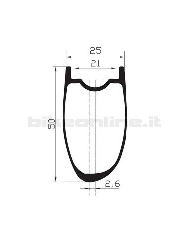 Ruote carbonio ROCKYROAD 50C DISC COPERTONCINO / Carbon-Ti X-HUB SP Center Lock DISC 1.255g