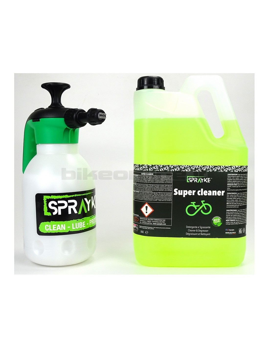 Sprayke - Kit pulizia risparmio Pompa forma schiuma - Ricarica SUPER  CLEANER detergente 5 Lt