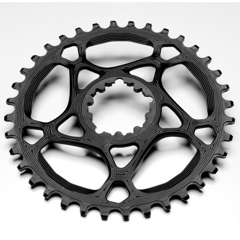 AbsoluteBlack - Monocorona integrata XX1 Style Rotonda per SRAM GXP 3mm offset_4