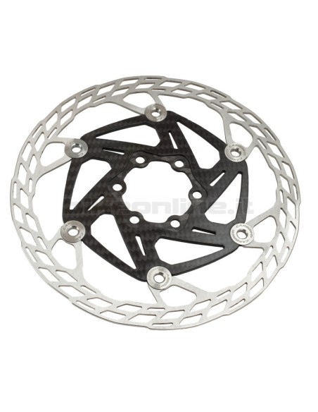 CARBON TI - X-Rotor SteelCarbon 3 IS 6 holes superlight semi-floating disc rotor carbon body steel track from 68g