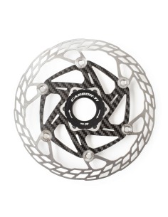 CARBON TI - X-Rotor SteelCarbon 3 Center Lock superlight semi-floating disc rotor carbon body steel track from 86g