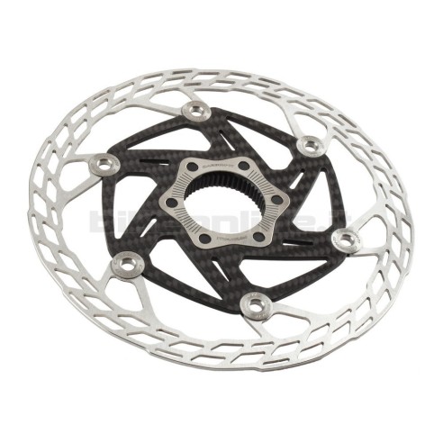 CARBON TI - X-Rotor SteelCarbon 3 Center Lock superlight semi-floating disc rotor carbon body steel track from 86g
