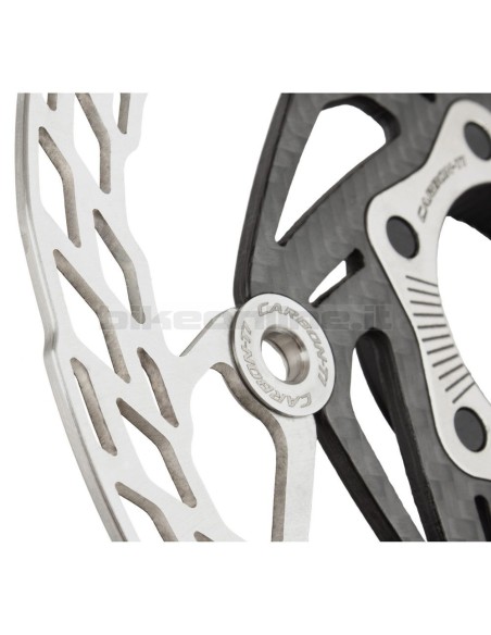 CARBON TI - X-Rotor SteelCarbon 3 Center Lock superlight semi-floating disc rotor carbon body steel track from 86g