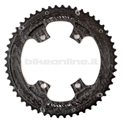 Carbon-Ti X-CarboRing EVO DA9200 Corona esterna superleggera in carbonio/ergal 110 BCD 4 bracci da 97g