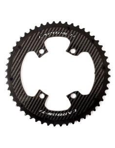 Carbon-Ti X-CarboRing EVO DA9200 superlight carbon/ergal outer chainring 110 BCD 4 arms from 97g