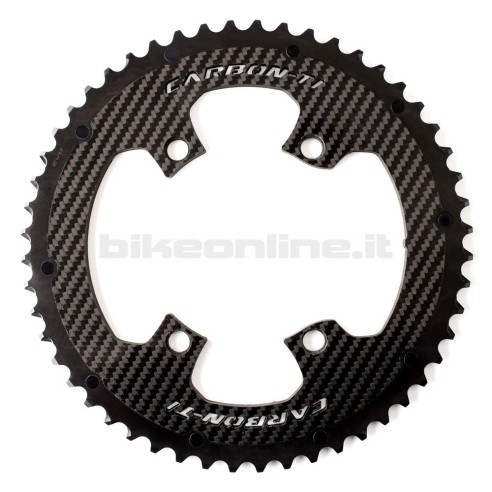 Carbon-Ti X-CarboRing EVO DA9200 superlight carbon/ergal outer chainring 110 BCD 4 arms from 97g
