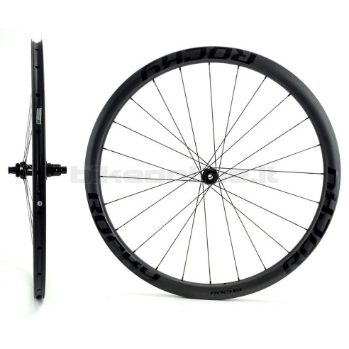 Ruote Carbonio strada ROCKYROAD 39C DISC  / ROCKY SP Road Straightpull Center Lock da 1.250g