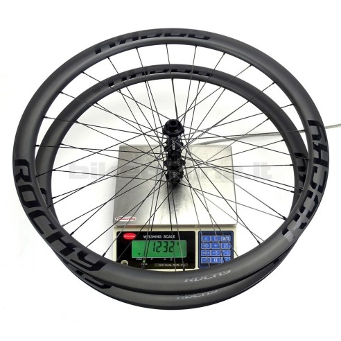 Ruote Carbonio strada ROCKYROAD 39C DISC  / ROCKY SP Road Straightpull Center Lock da 1.250g