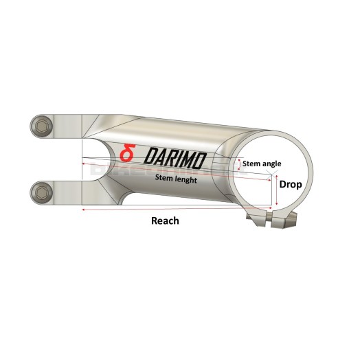 Darimo - IX2AL aluminum stem among the lightest in the world 82g (100mm)