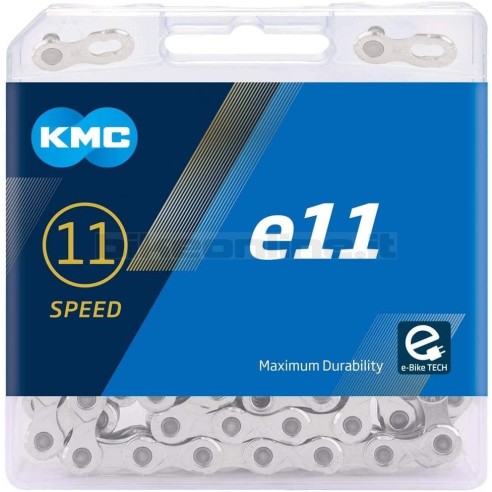 KMC - E11 e-bike chain silver 11s 122 links 280g