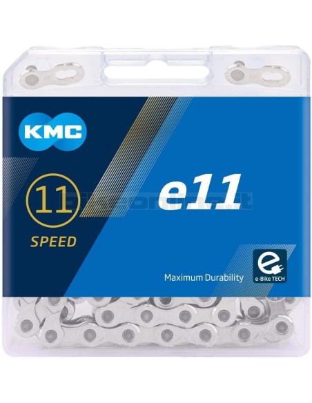 KMC - E11 e-bike chain silver 11s 122 links 280g