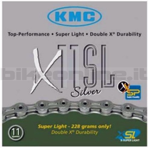 KMC - X11 SL SILVER chain 118 links 250g