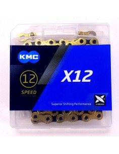 KMC - Catena X12 TI-N BLACK - GOLD 126 maglie 268g