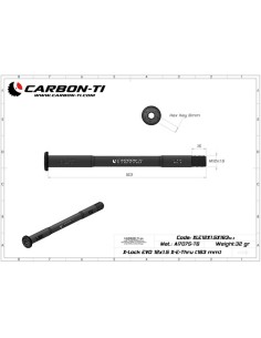 Carbon Ti - Asse passante posteriore X-Lock EVO 12x1.5 X-E-Thru (163 mm) 31g 2