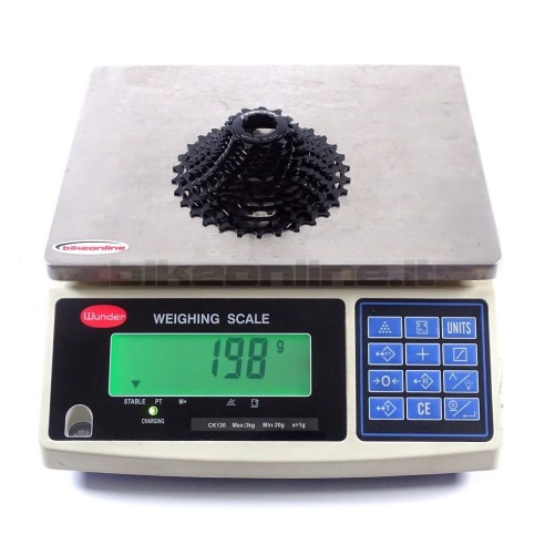 RECON - Pacco pignoni superleggero in acciaio temprato black Shimano 12v 11-30T 198g