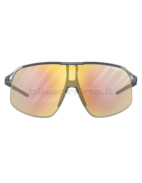 Julbo DENSITY GRIGIO TRASLUCIDO / BLU-VIOLA Iridescente occhiali da sole lenti REACTIV 1-3 Light Amplifier fotocromatiche 19.5g