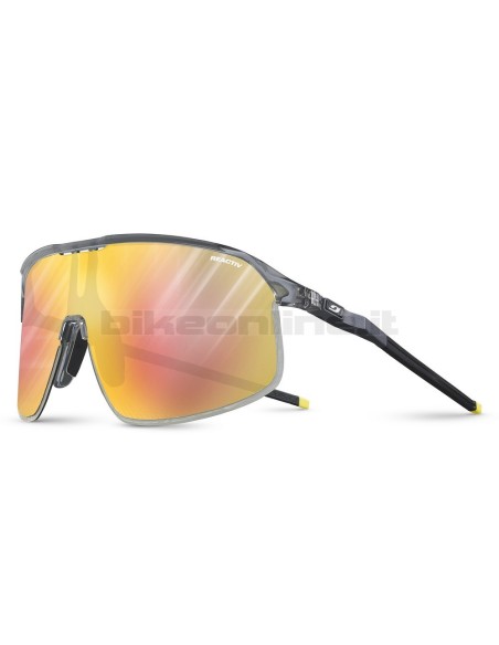 Julbo DENSITY GRIGIO TRASLUCIDO / BLU-VIOLA Iridescente occhiali da sole lenti REACTIV 1-3 Light Amplifier fotocromatiche 19.5g