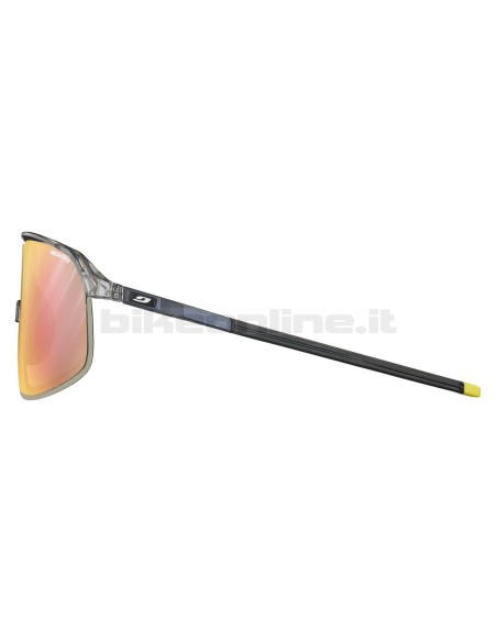 Julbo DENSITY GRIGIO TRASLUCIDO / BLU-VIOLA Iridescente occhiali da sole lenti REACTIV 1-3 Light Amplifier fotocromatiche 19.5g