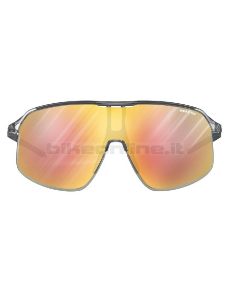 Julbo DENSITY GRIGIO TRASLUCIDO / BLU-VIOLA Iridescente occhiali da sole lenti REACTIV 1-3 Light Amplifier fotocromatiche 19.5g