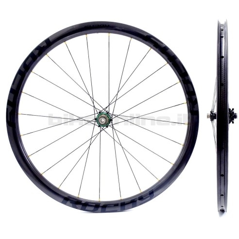 Ruote carbonio ROCKYROAD 36C DISC COPERTONCINO / Extralite Cyber SPD-3 DISC 6 fori 1.065g
